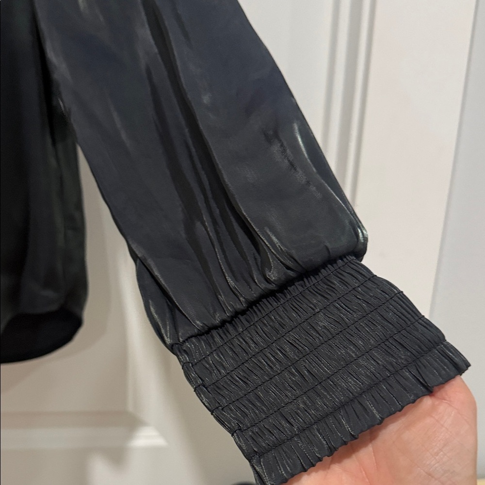 Cloth & Stone Glossy Dark Blouse - Picture 2 of 4